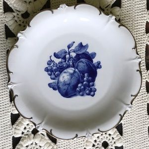 Golden Crown Fine China Serving Dish Vintage Fruit